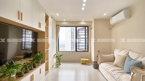 5.9w搞定48㎡奶油風公寓，兩人一貓超舒服|長沙全屋整裝